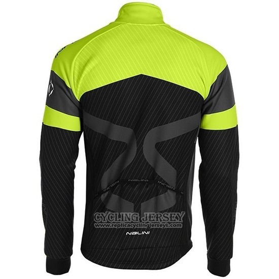 2019 Cycling Jersey Nalini Black Green Long Sleeve And Bib Tight
